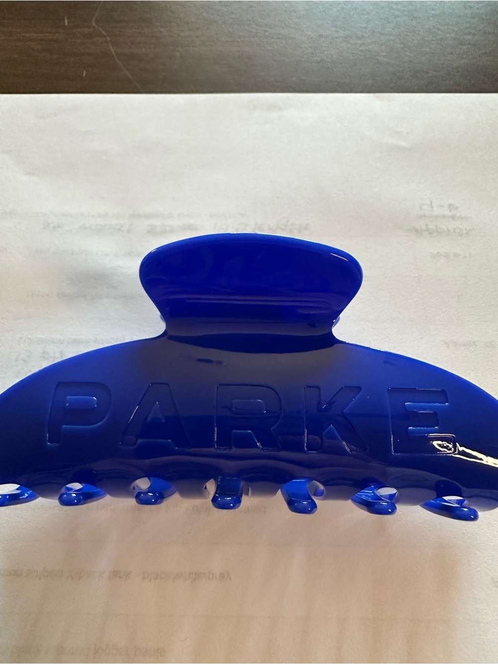 Parke Hair Claw Clip in the Royal Blue.